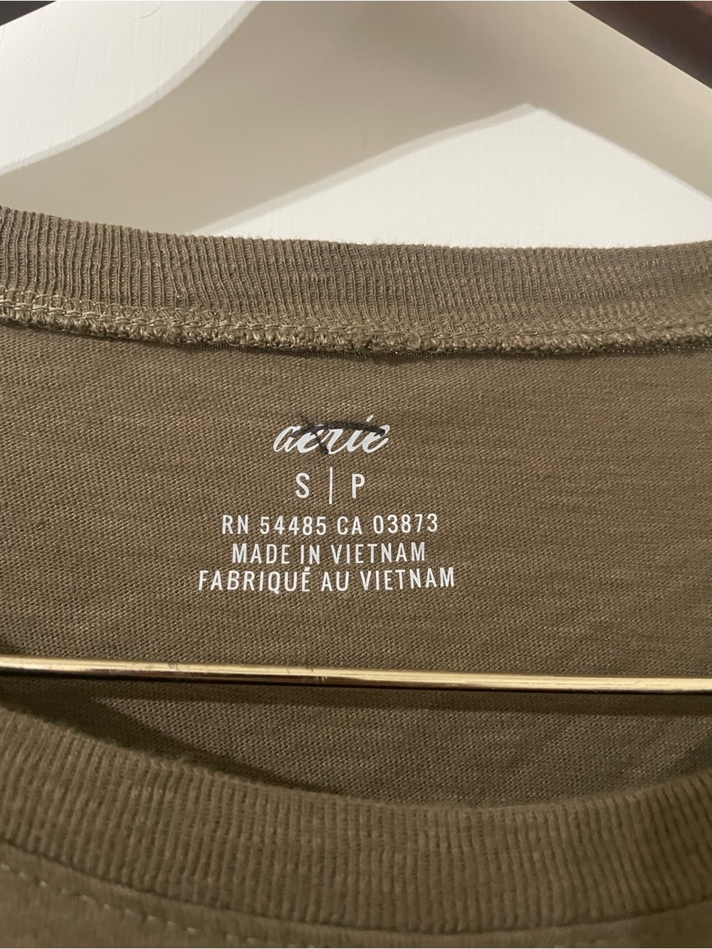 Aerie Olive Green Tie-Front Long Sleeve Mini Dress - Size Small - Picture 6 of 12